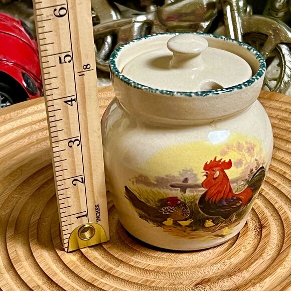 VINTAGE Marked CASEY POTTERY MARSHALL TEXAS 1995 Hand Made Honey Or Sugar Pot - Picture 9 of 11